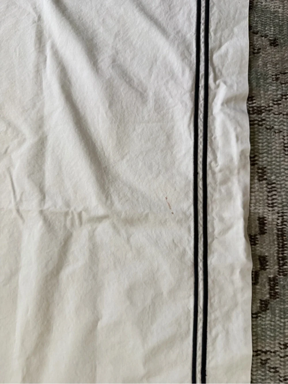 Frette Classic Sham in White with Black Border (set of 2)